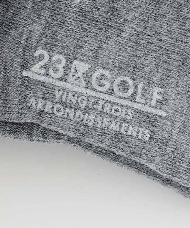 23区GOLF 【WOMEN】ナンバリング  ハイソックス ライトグレー系