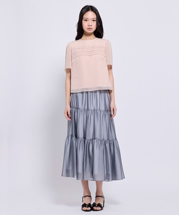 TOCCA CRYSTAL SHEER スカート グレー系