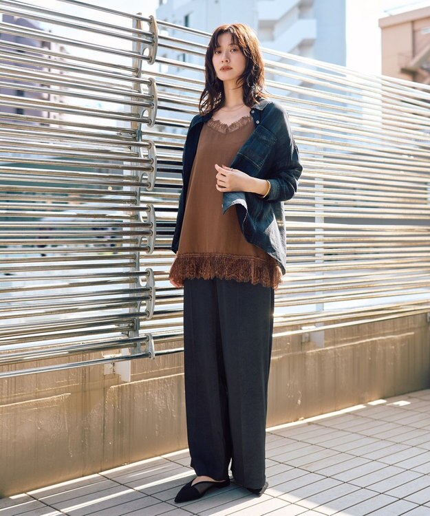 YECCA VECCA シアーデニムシャツ Black