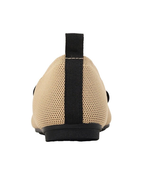 earth music&ecology レースアップニットバレーシューズ Beige