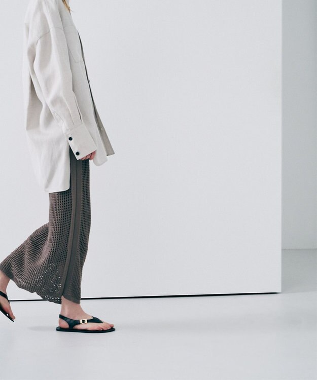 uncrave リヨセルライトリネン BIGシャツ フラックス