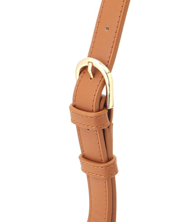 23区 雑材 ショルダーバッグ ナチュラル×ブラウン