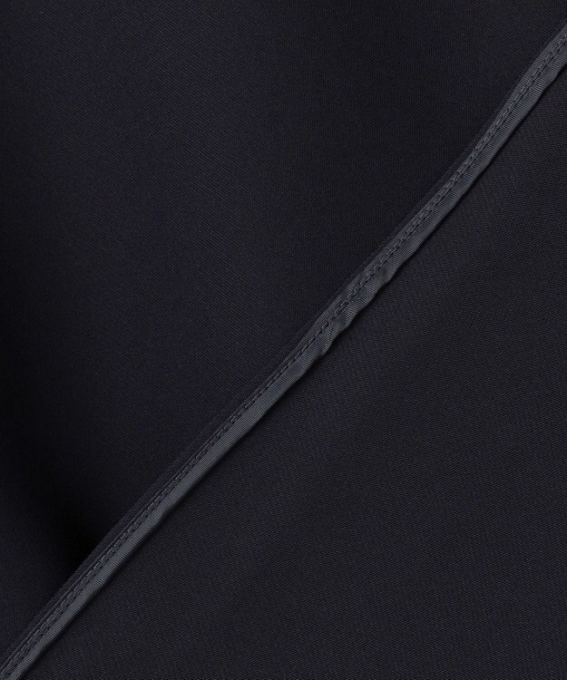 UNFILO 【セットアップ着用可/セレモニー】ドライダブルクロス スキッパーブラウス ネイビー