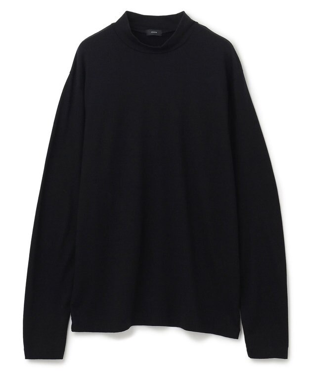 JOSEPH HOMME クリアウールジャージー　モックネック ブラック系