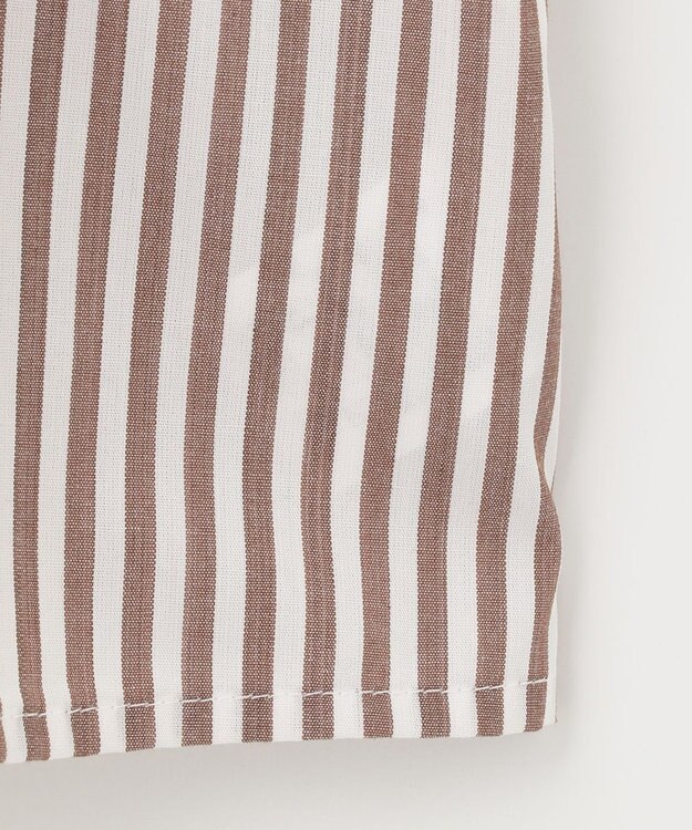 ANY SIS 【洗える】TCブロード ブラウス モカストライプ