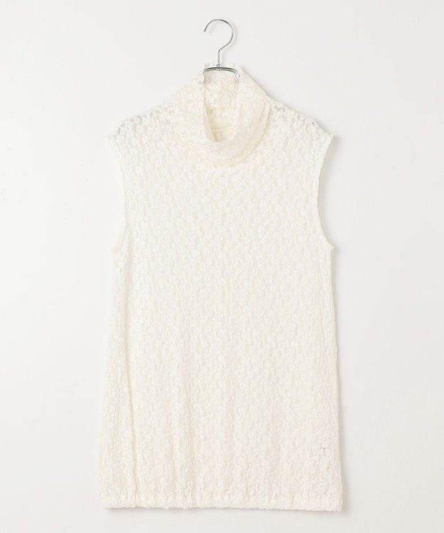 #Newans タートルネックレースブラウス ホワイト