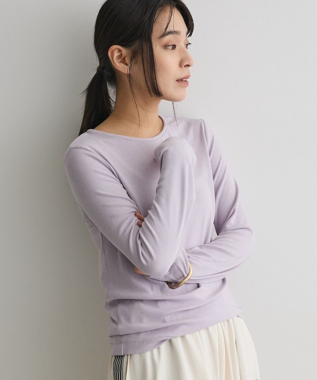 CRAFT STANDARD BOUTIQUE クルーネックバックメローカットソー Light Purple