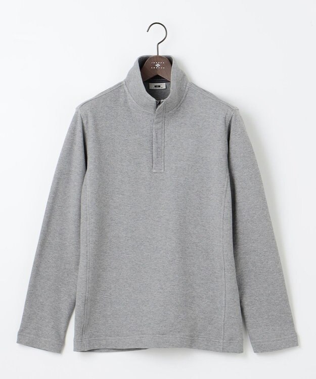 JOSEPH ABBOUD 【オーガニックコットン】ビンテージインレー　ハイネックプルオーバー ライトグレー系