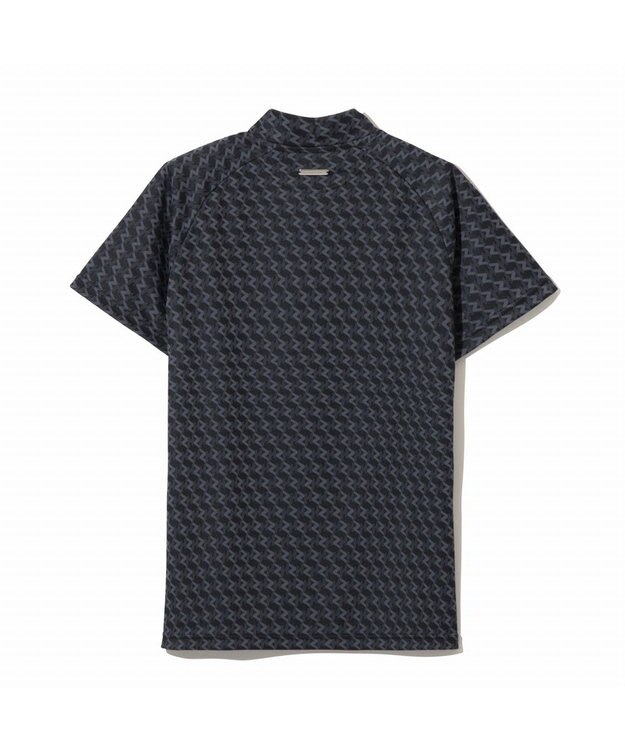 ZERO HALLIBURTON 【吸水速乾・UVケア】 ZHモノグラムモックネックTシャツ ZHG-W5S 82979 ブラック