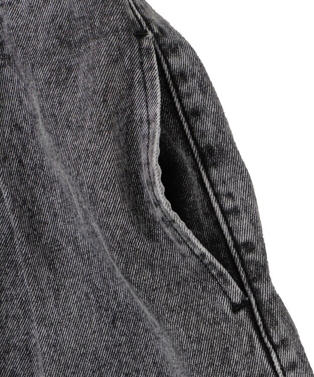 WEGO ベルト付デニムタックショートパンツ ブラックその他