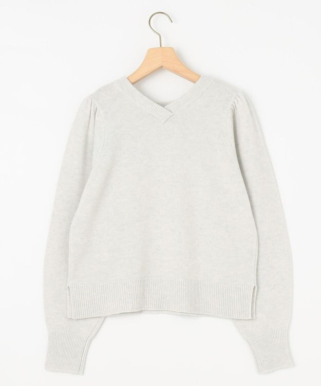 組曲 【8色展開・前後着用可】ウールカシミヤミックス パフスリーブ ニット 【WEB限定】シルバーグレー系9