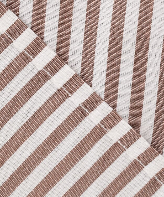 ANY SIS 【洗える】TCブロード ブラウス モカストライプ