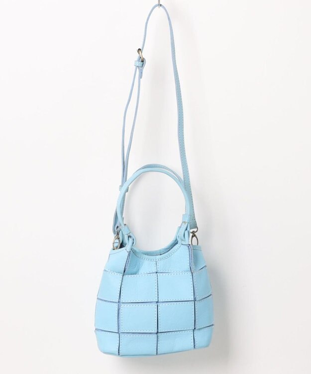 UNBILLION 【訳あり商品】ピークスピーク PEAKS PEAK / 牛革パッチワーク2wayトートS サックスブルー