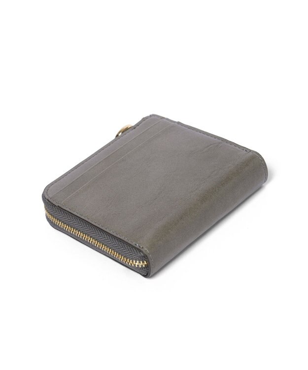 PELLE BORSA L字ファスナーミニ財布 Minato ミナト 3502 グレー