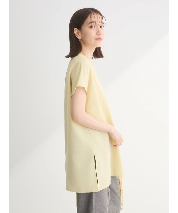 Green Parks 接触冷感　比翼ボタンチュニック Yellow