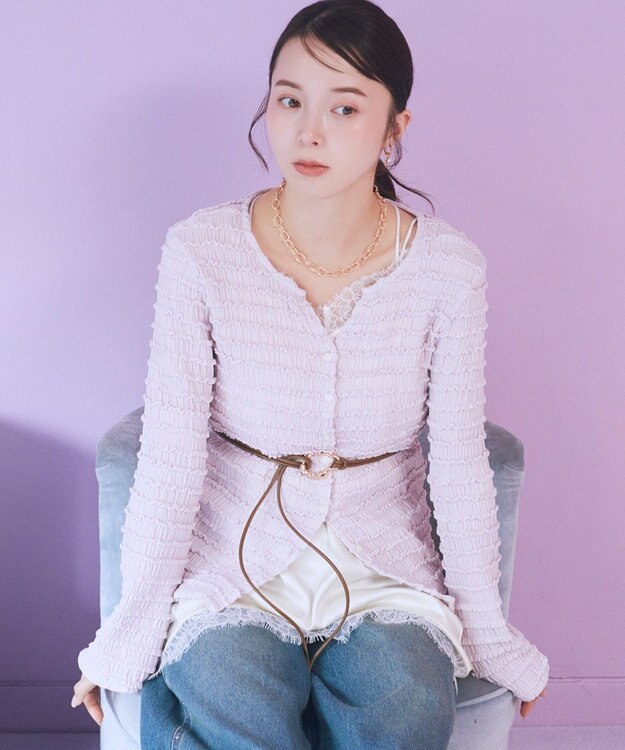 earth music&ecology ジグザグチェーンマンテルネックレス Gold