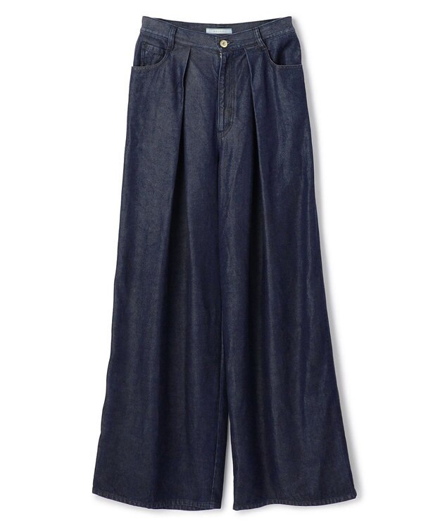 BEIGE， FRANKLIN / ドレープタックワイドパンツ Indigo