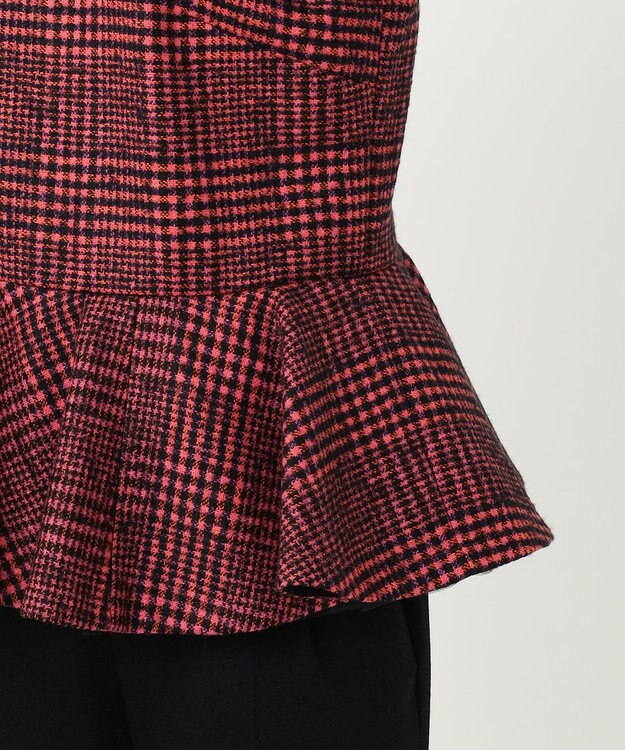 23区 【R(アール)】MANTECOツイード ペプラムトップス ピンク系