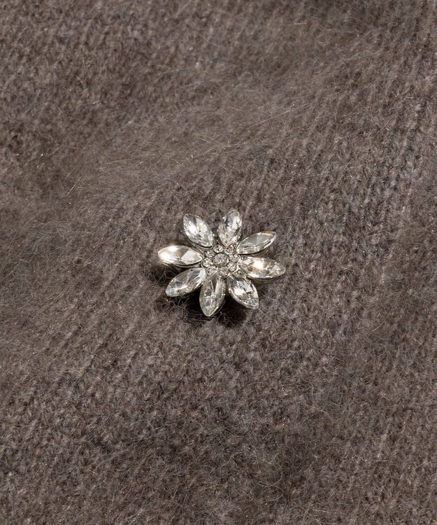 組曲 S 【加藤ローサさん着用】フラッフィーファーニット ジャケット ブラウン系