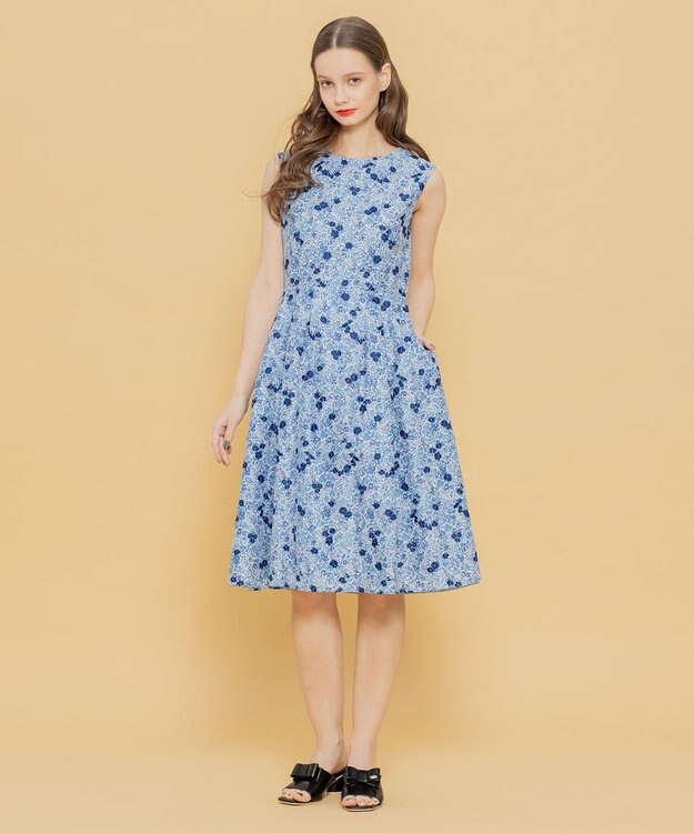 TOCCA 【LIBERTY社オリジナル素材】【洗える！】PENSTEMON ROAD ドレス ブルー系7