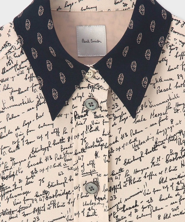 Paul Smith Slide Notes ブロッキング シャツ アイボリー