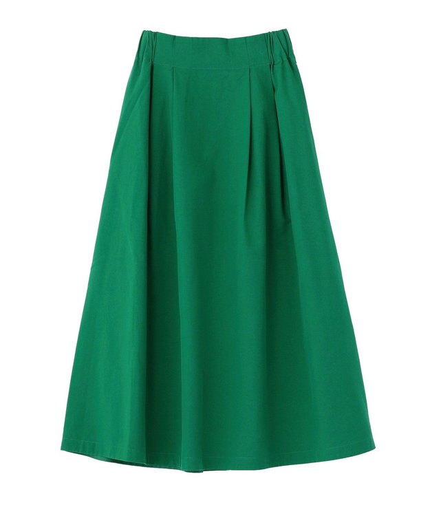 Green Parks 綿混やわらかタッチタックスカート Green