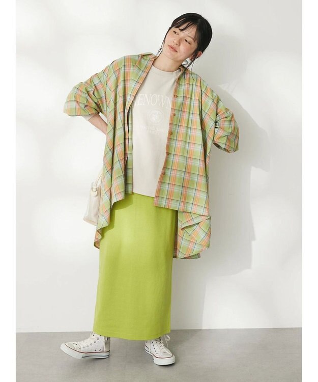 CRAFT STANDARD BOUTIQUE リブロングスカート Lime Green