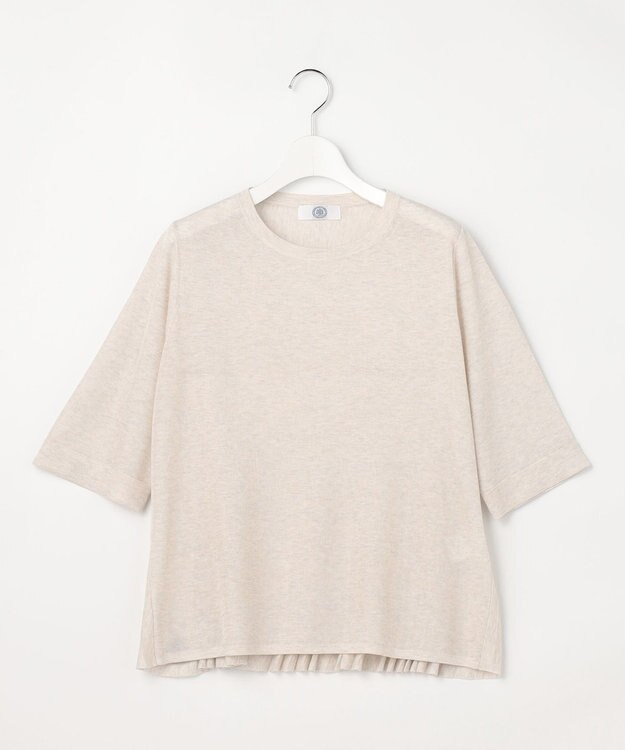 J.PRESS LADIES Vis/Pe スパーク バックプリーツ ニット ナチュラル系