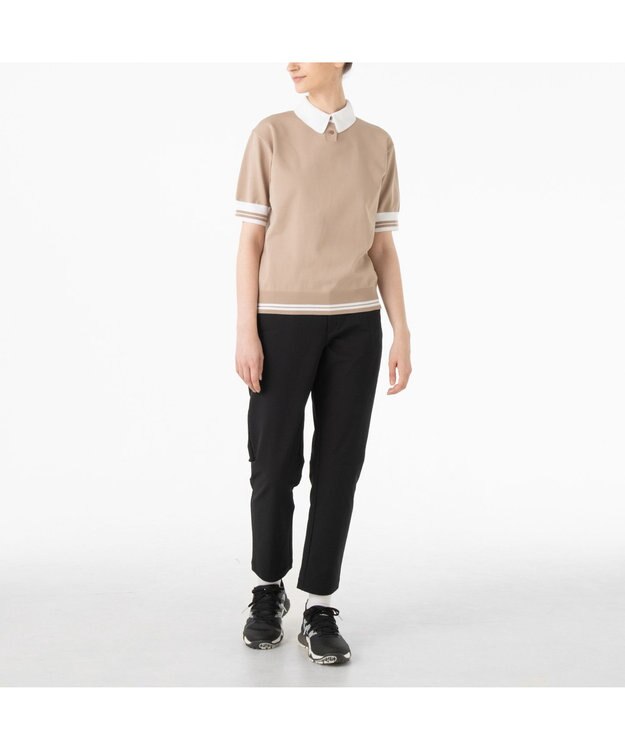 ZERO HALLIBURTON 【セットアップ可能】 ニットポロシャツ ZHG-W4A 7d 82879 ゴルフウェア ベージュ