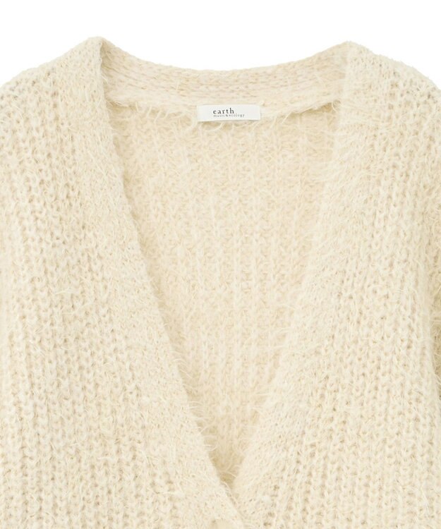 earth music&ecology 【予約】カラーミックスシャギーカーディガン クリーム