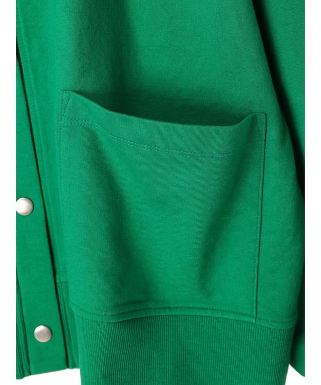 Green Parks ミニ裏毛オーバーサイズカーディガン Green