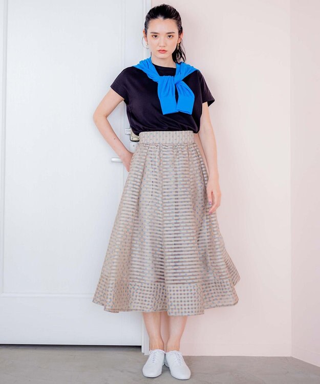 組曲 S 【セットアップ対応可】モノグラムプリントフレアスカート ベージュ系5