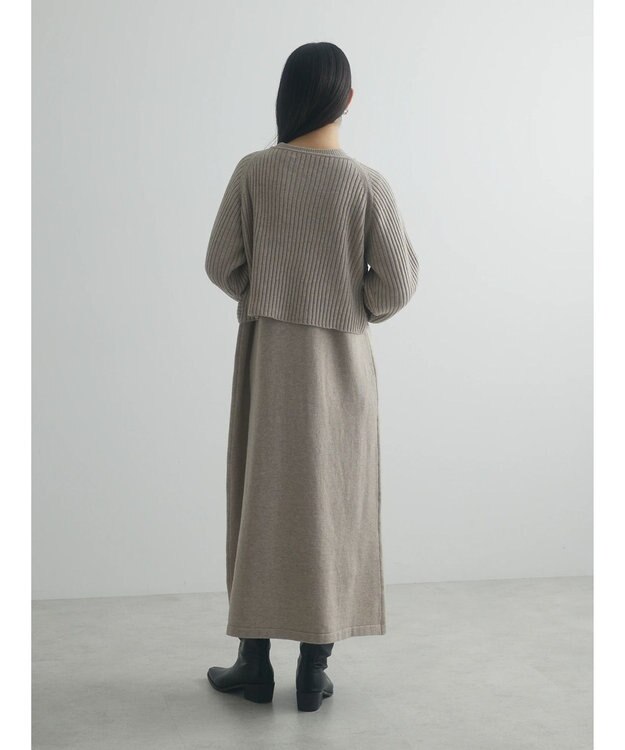 Green Parks armonia. ＳＥＴ２点ニットワンピース Beige
