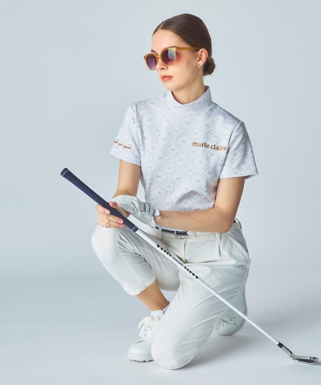 FILA GOLF／marie claire 【marie claire SPORT】 ストレッチロングパンツ ホワイト