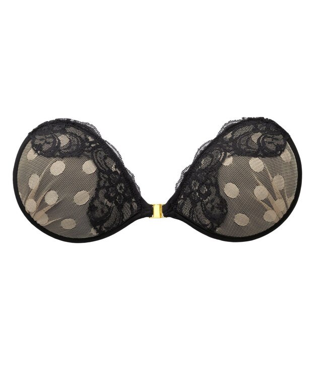 BRADELIS New York 【NuBra / ナチュラルタイプ】ヌーブラ・エアーライト ドットレース ブラック