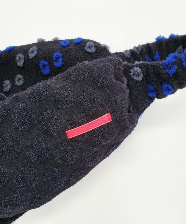 POLS ジャガード織 ヘアバンド ブラック