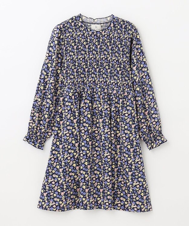 組曲 KIDS 【150-160cm】Flower tea party ワンピース ネイビー系5