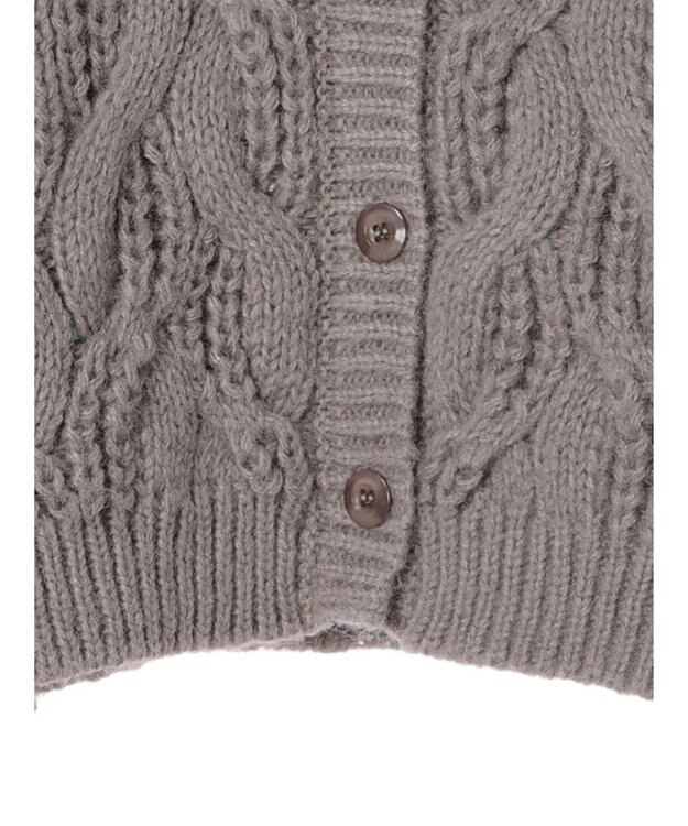 earth music&ecology ｍｉｘケーブルカーディガン Gray Beige