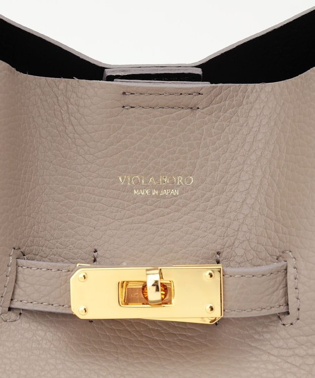 23区 【VIOLAd'ORO】イタリアンWフェイスレザー トートバッグ ベージュ系