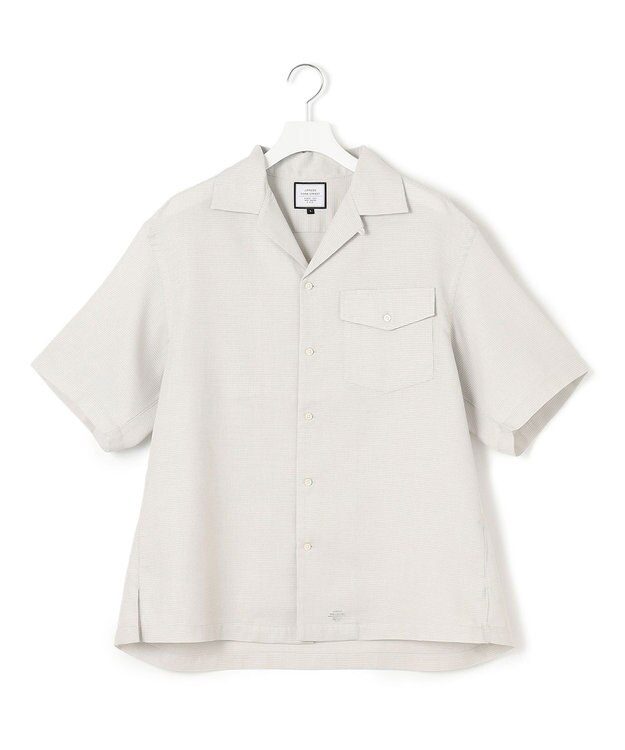 J.PRESS YORK STREET 【UNISEX】ワッフルオープンカラー シャツ ホワイト系