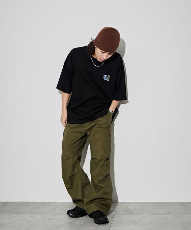 WEGO 【ユニセックス着用ITEM】別注ベンデイビスワンポイントT ブラック