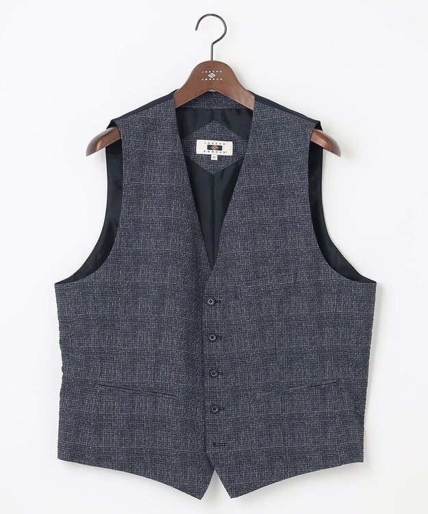 JOSEPH ABBOUD 【キングサイズ・イージーケア・多機能】人気 ライトウェーブ ベスト ネイビー系4