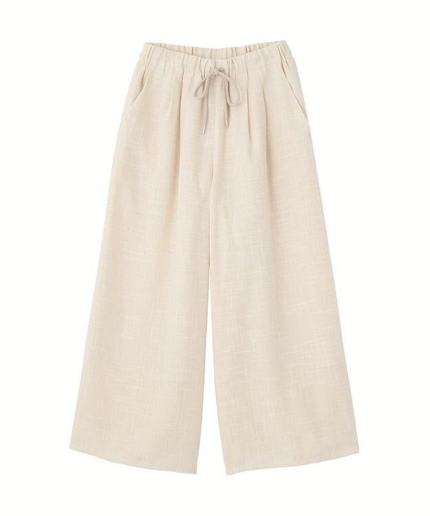 CRAFT STANDARD BOUTIQUE リネンライクワイドイージーパンツ Ivory