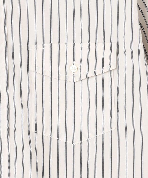 J.PRESS MEN 【SUPIMAコットン使用】マルチストライプブロードシャツ / B.D. アイボリー系1