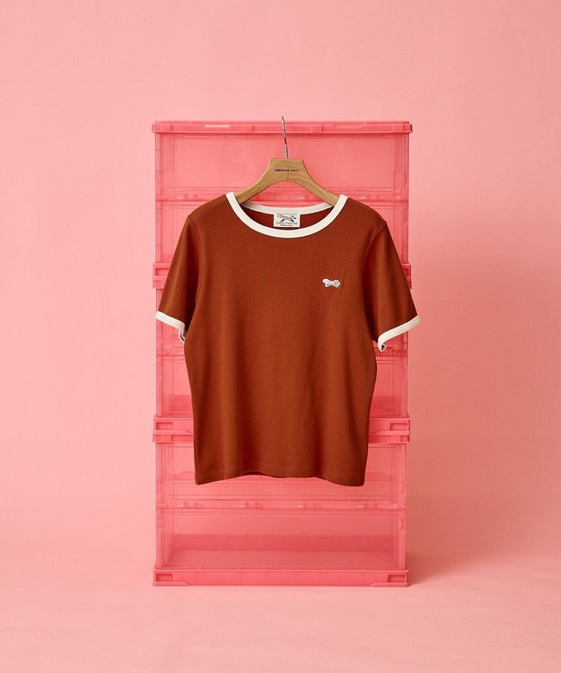 AMERICAN HOLIC 【PENNEY'S】配色リンガーTシャツ Orange