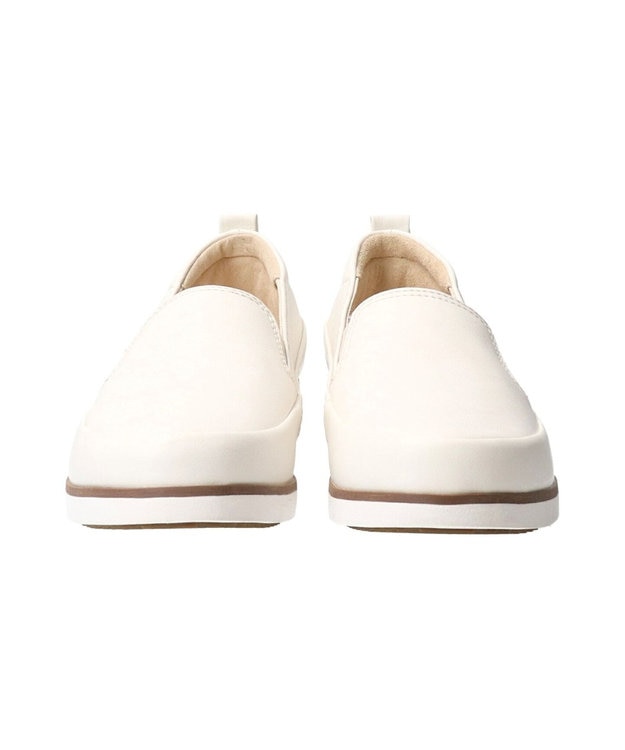 INTER-CHAUSSURES 【BUSSOLA】レザースリッポンスニーカー アイボリー