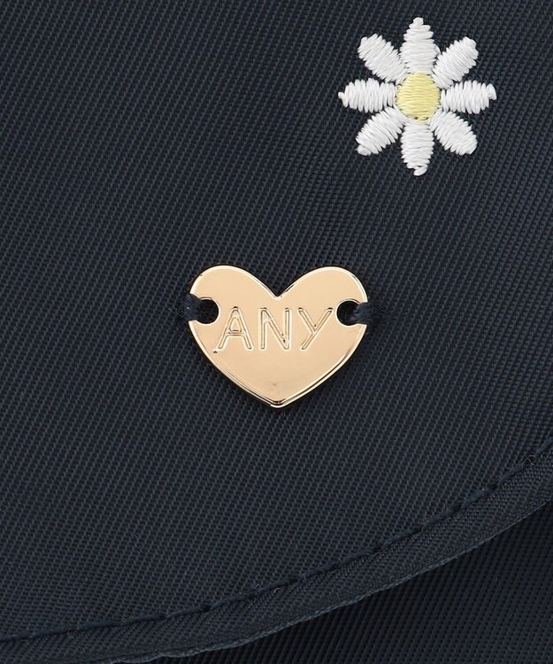 ANY KIDS 総柄刺繍移動ポケット ネイビー