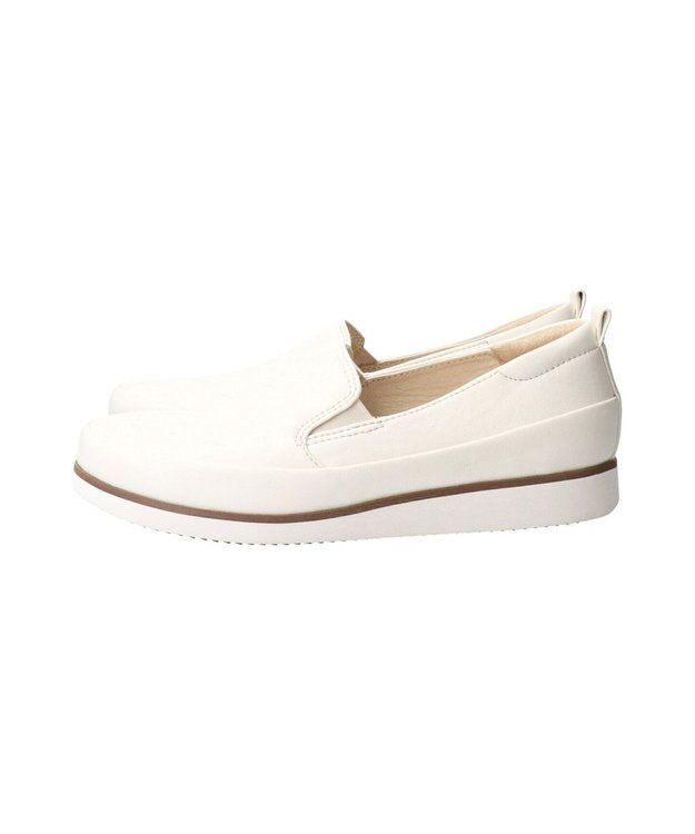 INTER-CHAUSSURES 【BUSSOLA】レザースリッポンスニーカー アイボリー