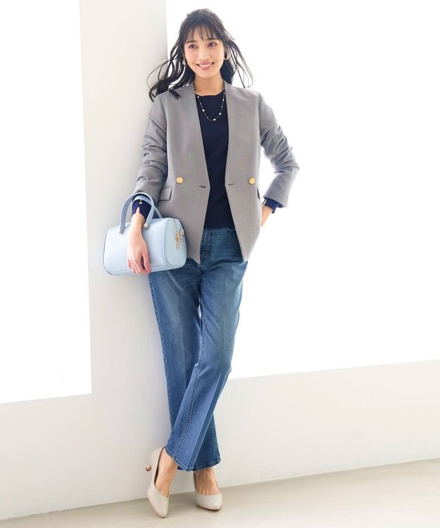 ANY SIS L 【花粉対策】ドルマン ニット ネイビー