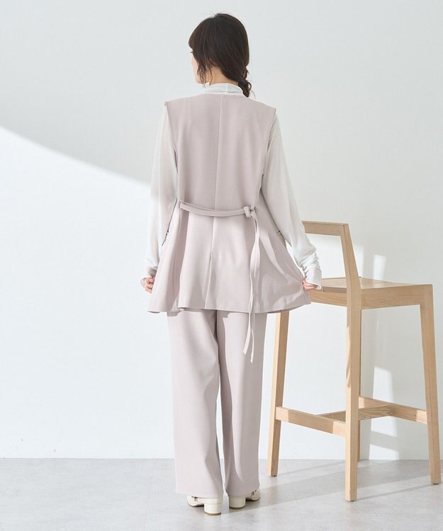 earth music&ecology ショルダータックジレ Beige